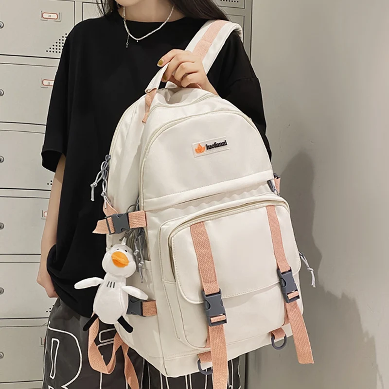 

Новый водонепроницаемый нейлоновый женский рюкзак DIEHE, мужская дорожная сумка с несколькими карманами, унисекс, школьный ранец с пряжкой, р...