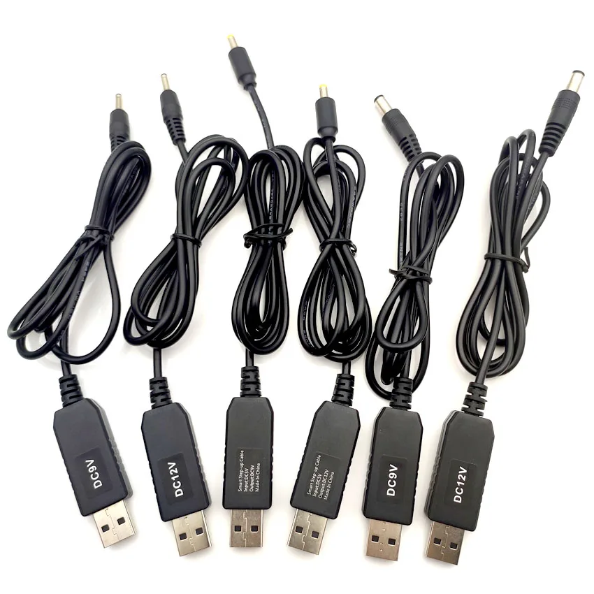 Повышающий мощность USB линия DC 5 В к DC 9 В/12 В Повышающий Модуль USB конвертер Кабель-адаптер 3,5*1,35 мм 4,0*1,7 мм 5,5*2,1 мм разъем