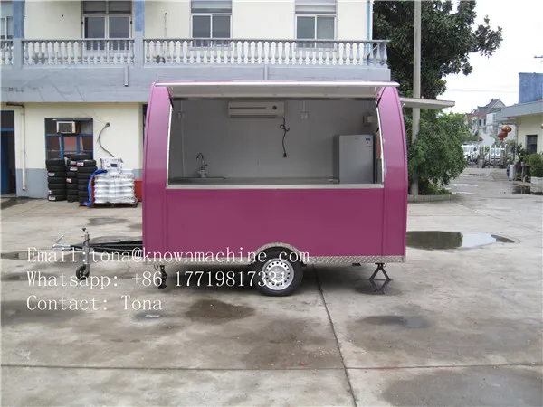 

Mobile hot dog trailer Food Cart Catering Trailer Purple for ice cream