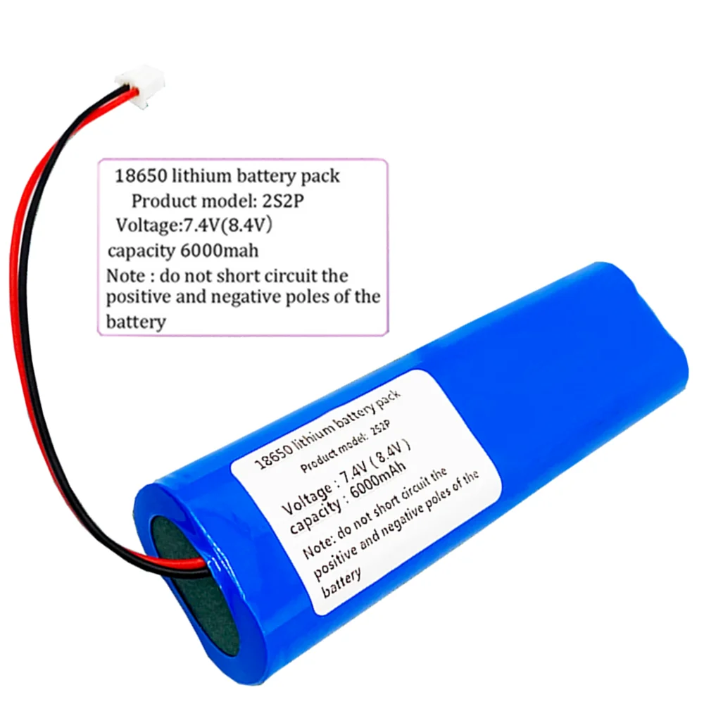 

6000mAh 7.4V/8.4V 2S2P Battery Pack 18650 5Ah Rechargeable for Bicycle Headlights/CCTV/Camera