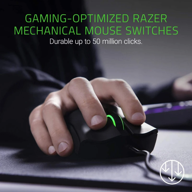 Razer DeathAdder Elite Gaming Mouse 16,000 DPI Optical Sensor - 7 Programmable Buttons - Mechanical Switches - Rubber Side Grips