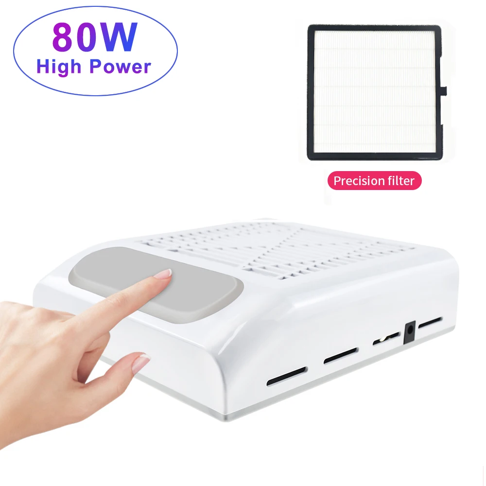 

80W/60W/40W High Power Vacuum Cleaner Strong Suction Removable for cleaning Cleaner Nail Dust For Manicure Tool For Nail