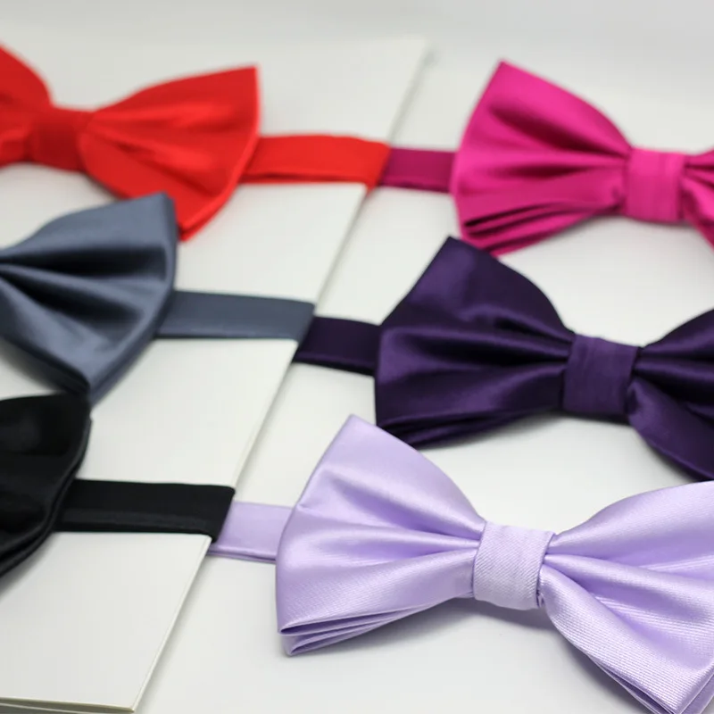 Мужской деловой однотонный галстук-бабочка для свадьбы воротник для жениха с цветами