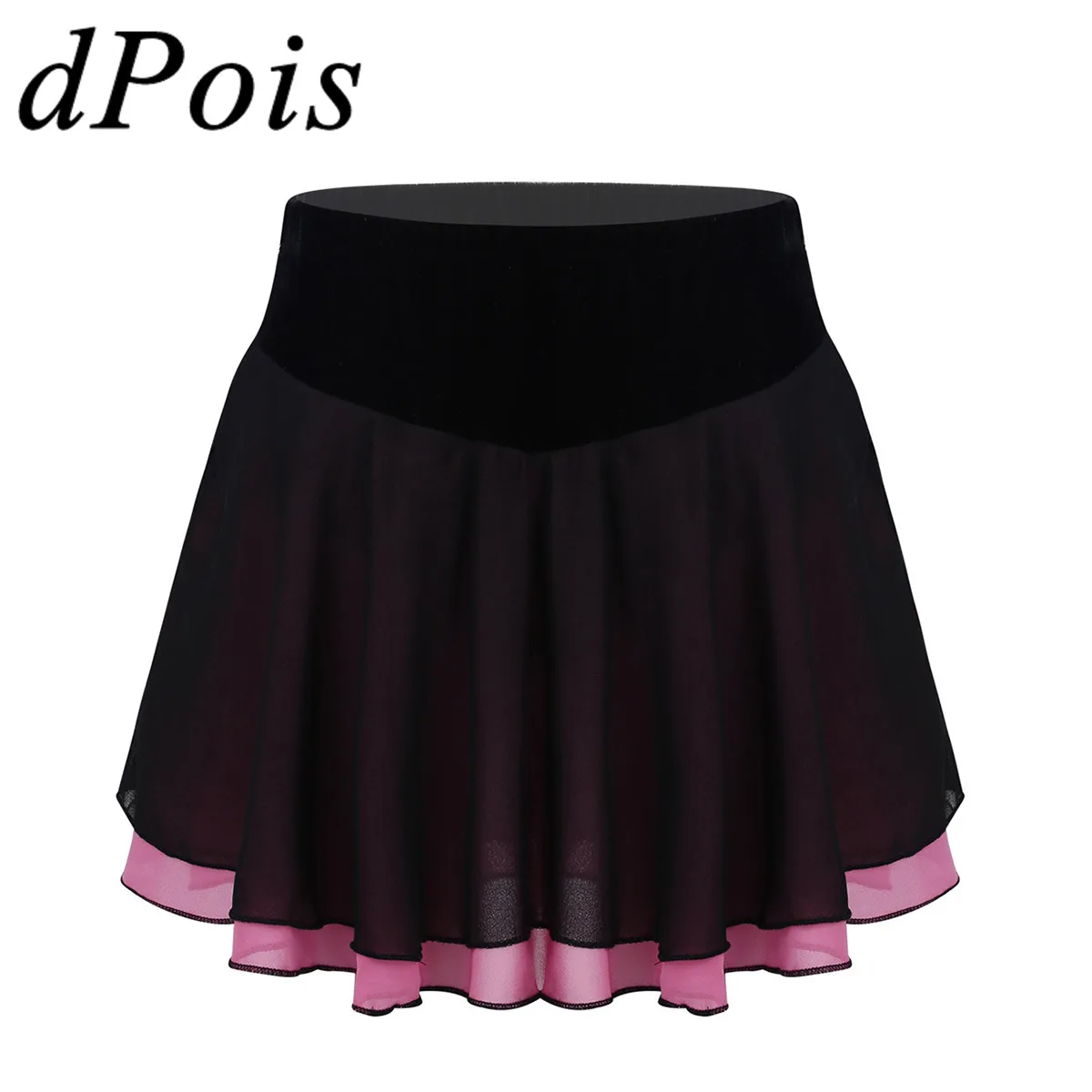 Детское шифоновое балетное платье пачка для танцев девочек Детская короткая