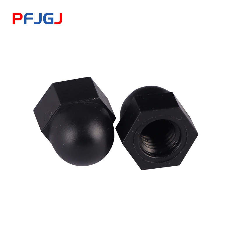 Peng Fa DIN1587 RoHS M3 M4 M5 Черно-Белая нейлоновая гайка пластиковые колпачки декоративные