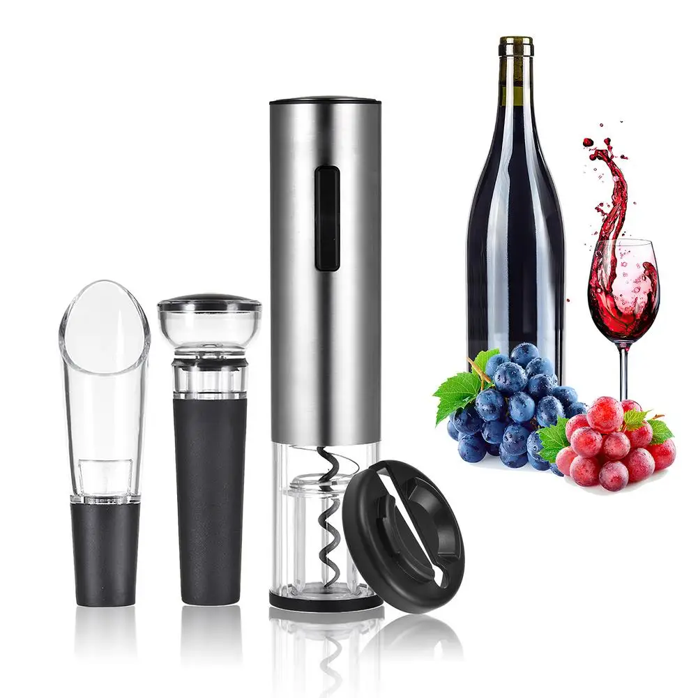 

Электрическая открывалка для вина, перезаряжаемый автоматический штопор, открывалка для бутылок вина с ножом для фольги и USB-зарядкой, кухо...