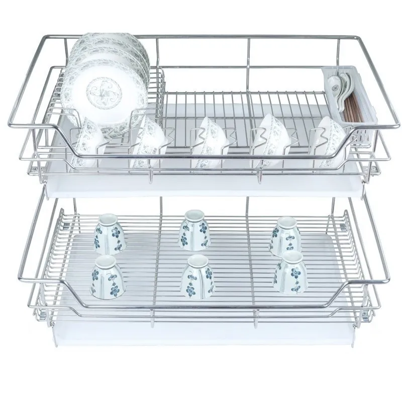 Кухонный ящик для органайзера кухонный шкаф из нержавеющей стали корзина