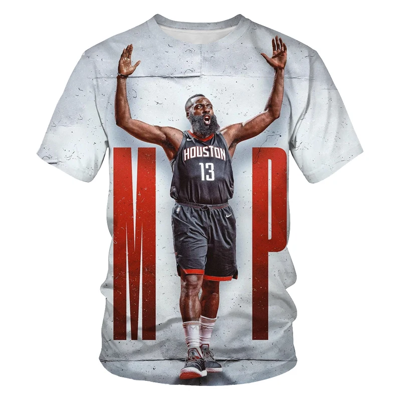 

2021 Summer New Men's 3D Short-Sleeved Round Neck Basketball-Themed Fashionable Sports Men's T-Shirt Plus Size XXS-6XL