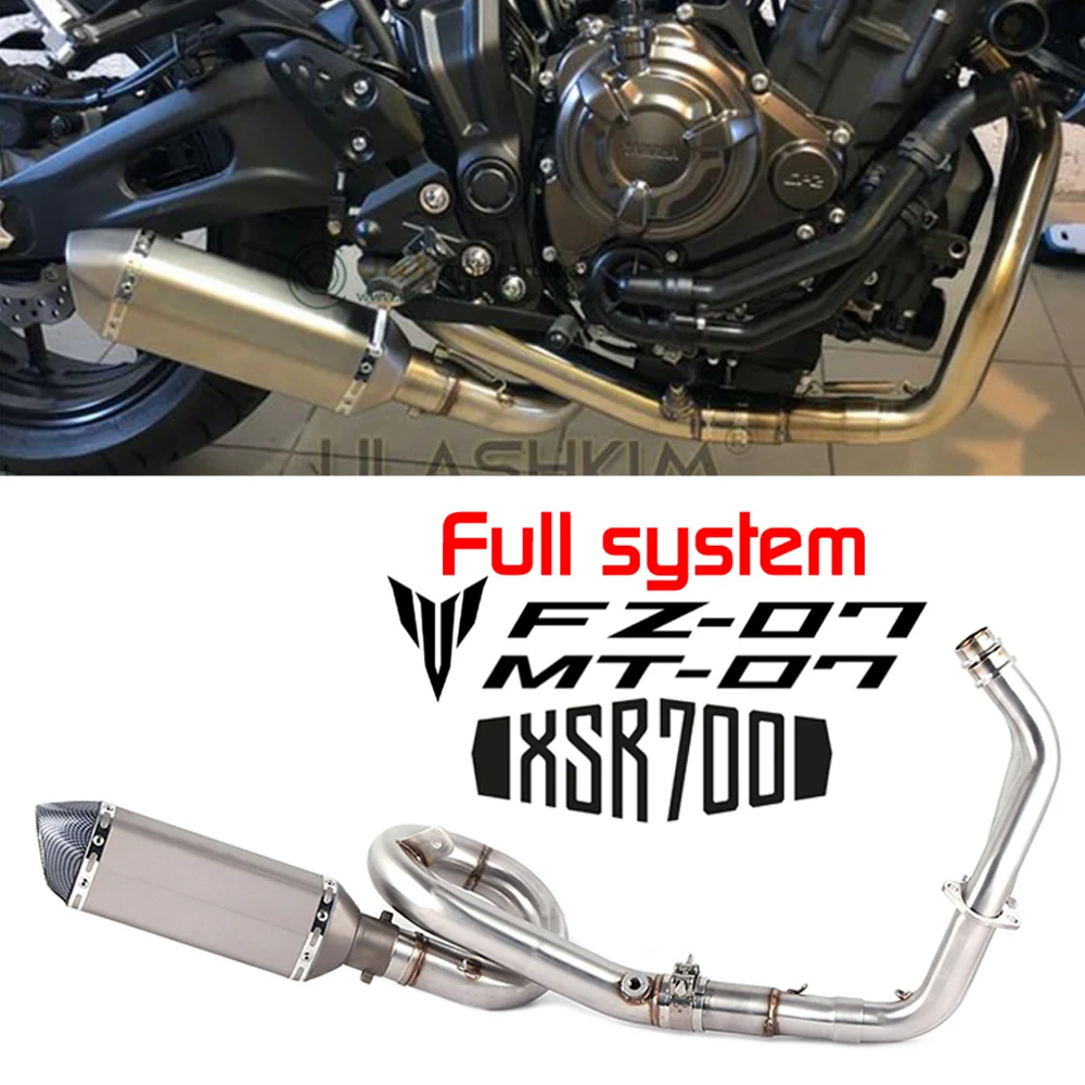 

Slip On For Yamaha Mt07 Fz07 Mt Fz 07 2014 2015 2016 2017 Xsr700 2016 2017 Middle Link Pipe Motorcycle Full Exhaust System