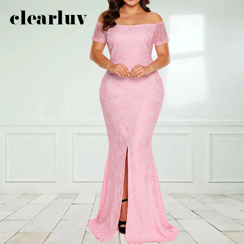 

White Evening Dress Party Mermaid Boat Neck Floor-length Off the Shoulder Sleeves Plus size T006 Special Occasion Fromal Dress