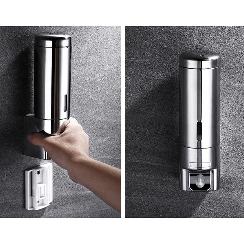 

Soap Dispenser Wall Mounted Bathroom Hotel Shampoo Lotion Liquid Soap Dispenser Stainless Steel Hand Soap Dispenser