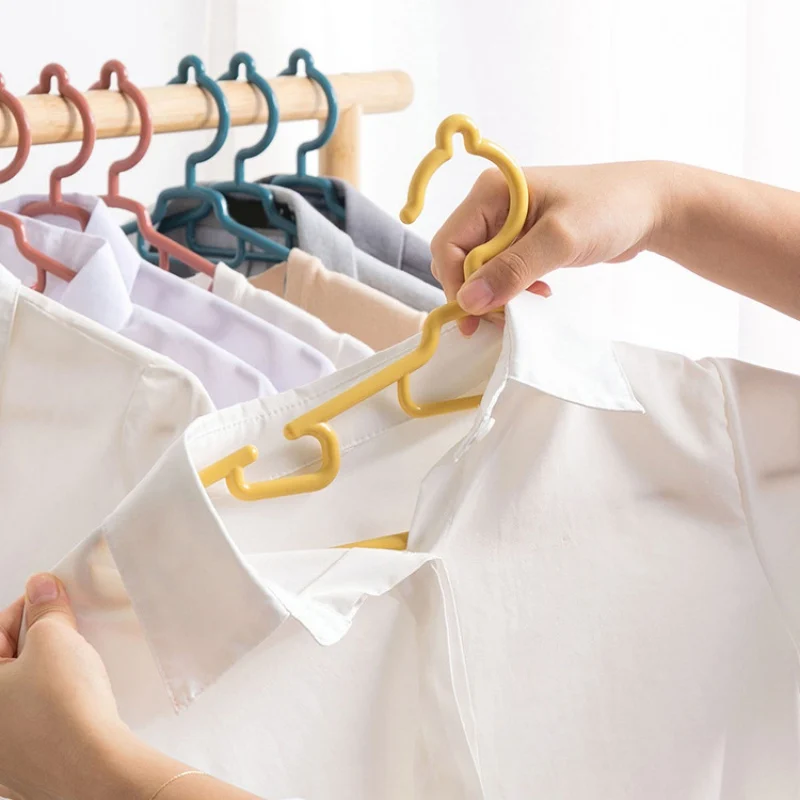 

5pcs Household Non-slip Seamless Hanger Brick Clothes Rack Home Storage Organization Laundry Drying Racks For Home Wardrobe 1