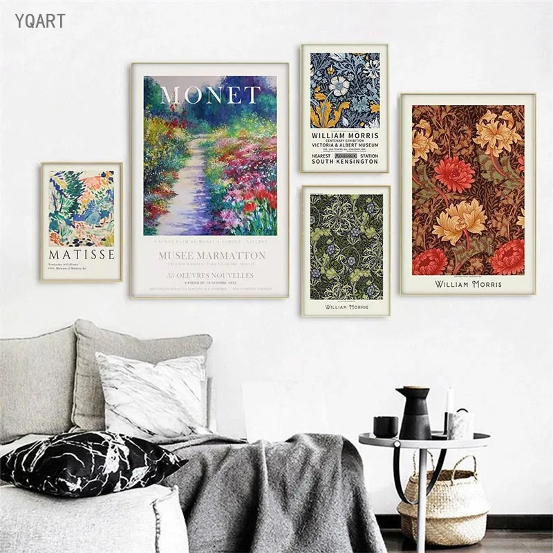 

William Morris The Victoria and Albert Canvas Painting Museum Exhibition Posters and Prints Wall Art Picture for Home Decoration