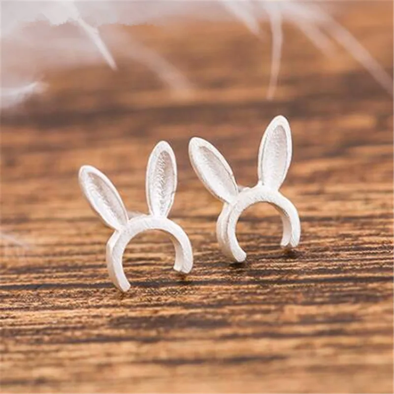 

Fashion Piercing 925 Sterling Silver Rabbit Stud Earrings For Women For Girls Prevent allergy Jewelry eh605