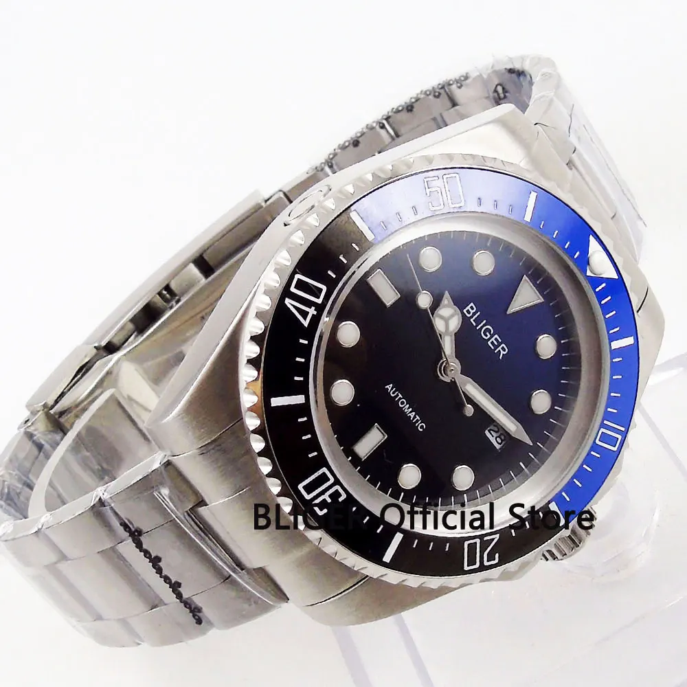 Часы наручные BLIGER мужские с градиентным циферблатом керамические однотонные