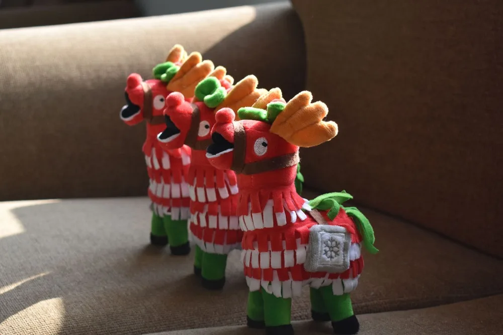 Крепостная ночь Рождество Llama драма Лут Pinata битва Royale плюшевые мягкие лошади тайник Альпака чучела животных куклы игрушки для детей