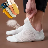 10 pairs mens no show socks mesh low cut ankle sock casual invisible cotton non slip durable socks men size 6 11