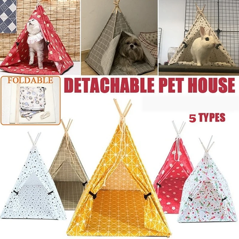 

Dog Tent HousePet House Foldable Cat House Outdoor Portable Dog Crate Cat Cage Kitten Bed Dog Bed Kennels Crate