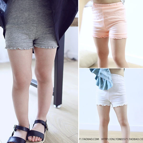 

Girls' Cotton Shorts 2020 Summer New All-match Children's Small Lace Soft Base Shorts