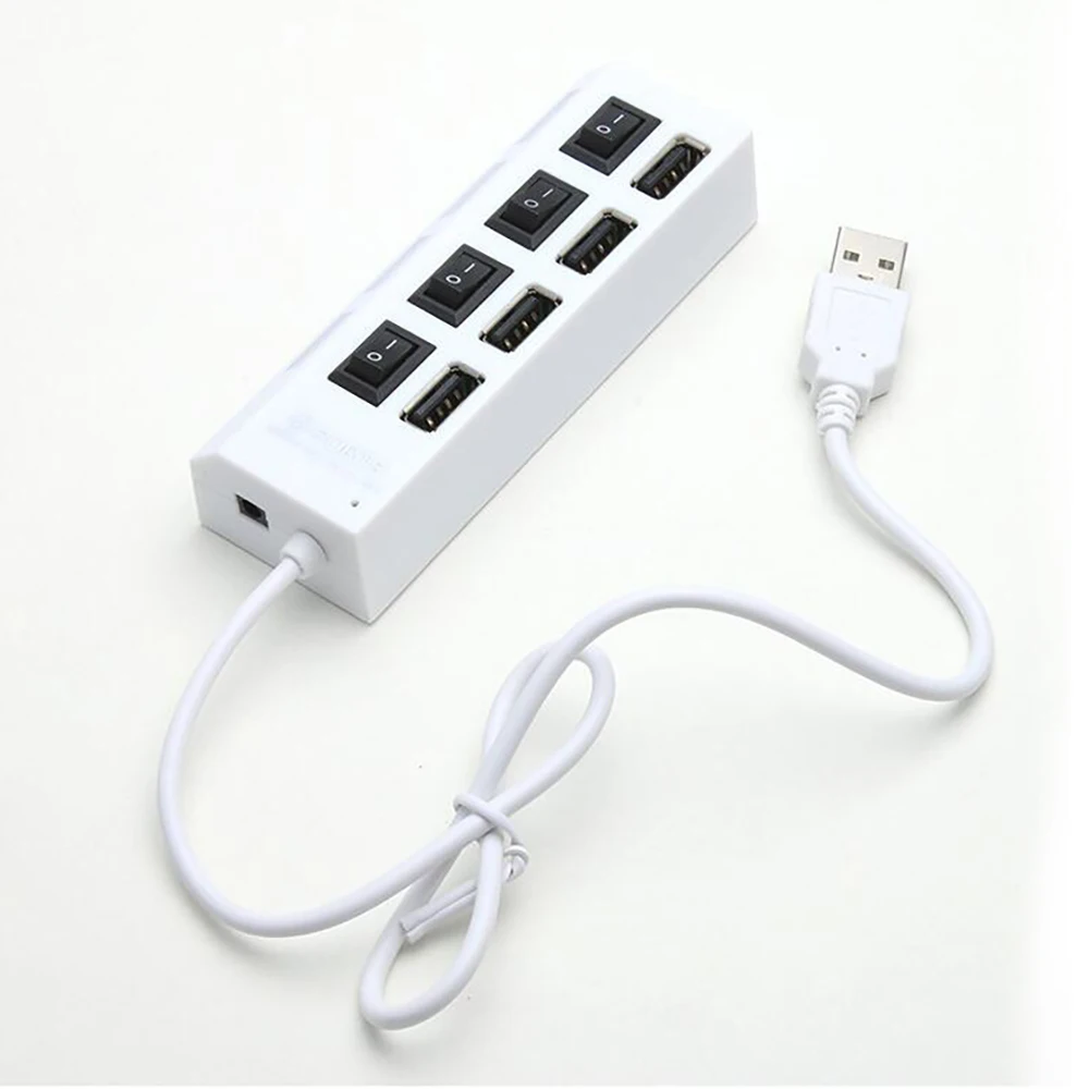 Usb-хаб с выключателем 4 порта USB 2 0 USB-адаптер питания высокоскоростной