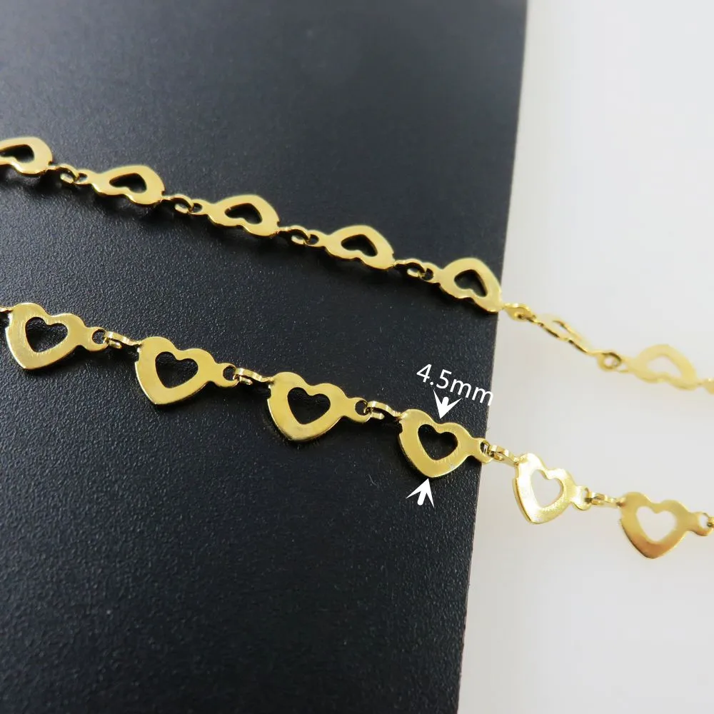 Женская цепочка из нержавеющей стали ожерелье золотистого цвета 7 видов 20 дюймов