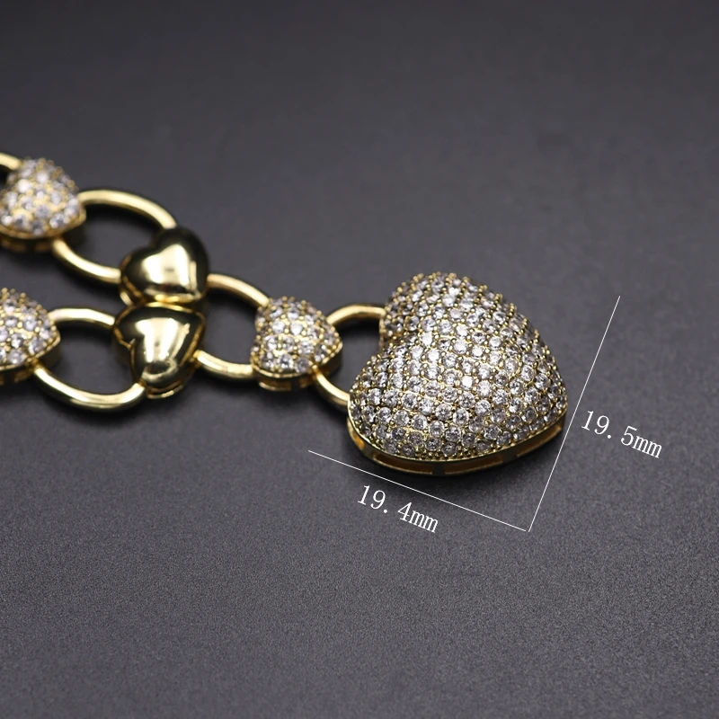 Мода большой стильный элегантный кулон &quotСердечко&quot &amp браслет Высокое