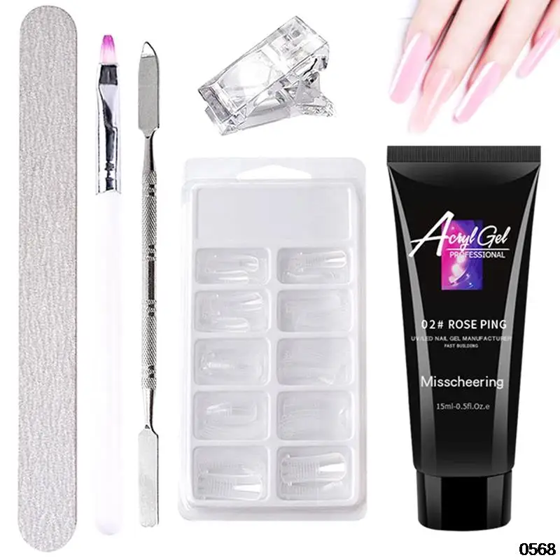 

6pcs/set Acrylic Nail Gel Kit 15ml Quick Building Set Nail Gel Polish For Nail Extensions Acrylic Gel Polish Nail Art