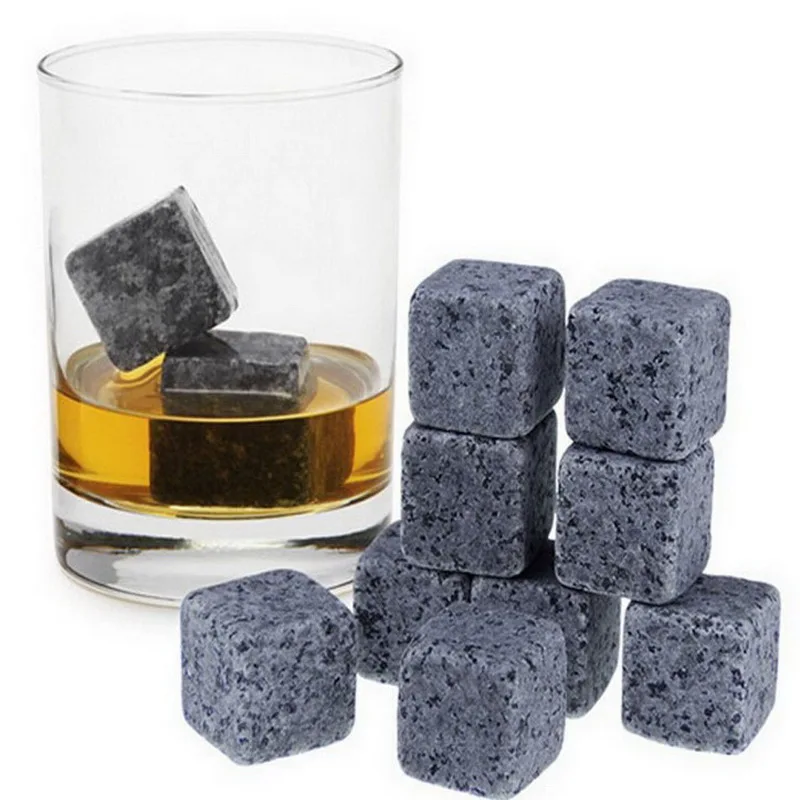 

9pcs Wine Ice Cube Accessories Wine Whisky Ice Stones Drinks Cooler Cubes Beer Whiskey Rocks Granite