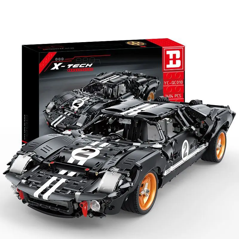 

High tech Racing Series GT40 Super Sports Car Electric APP Remote Control Vehicle Model Building Blocks Brick Toys Kids Gift Set