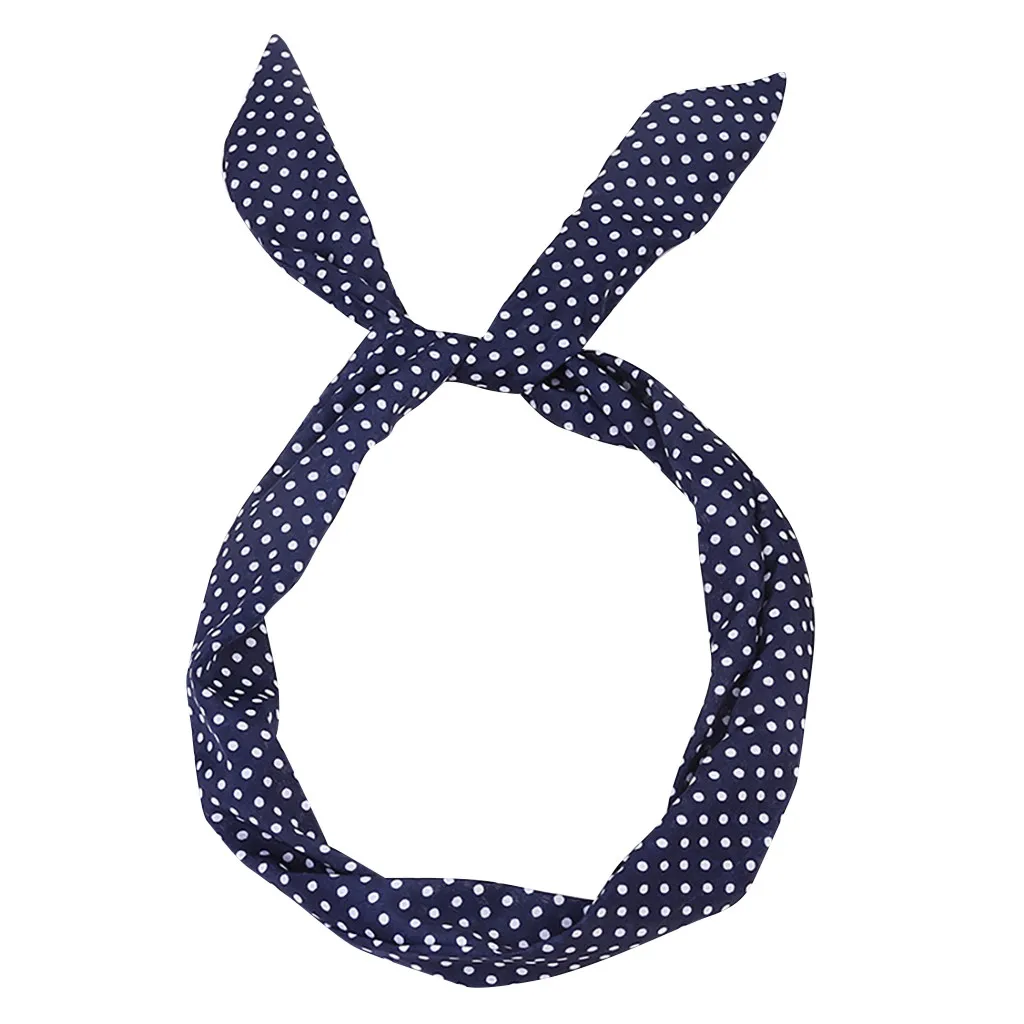New Hair accessories Paisley Rockabilly Wired Headband Polka Dot Tartan Retro Scarf Wire Band |