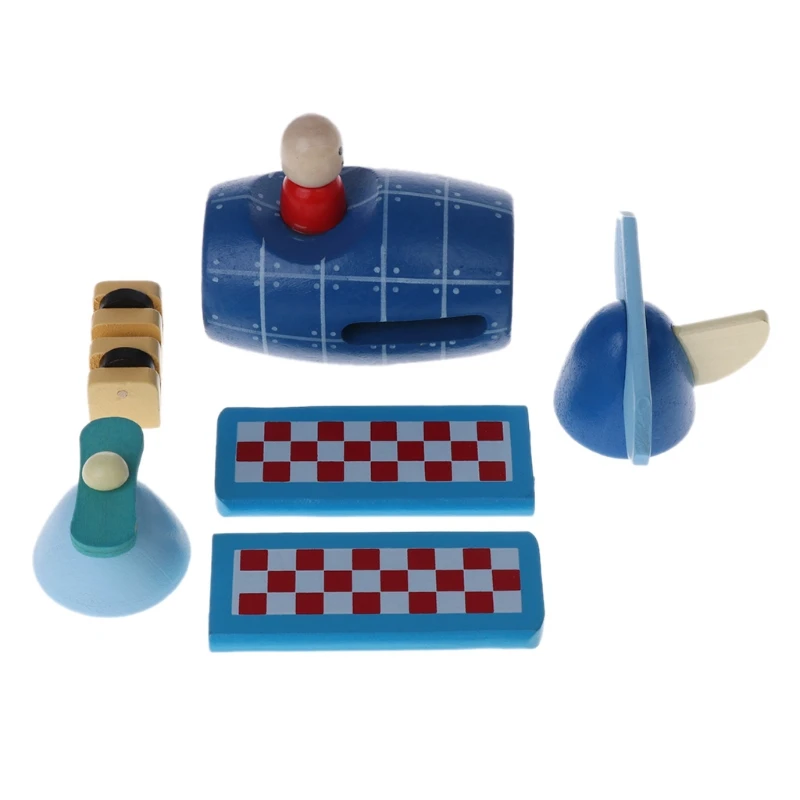 

New Wood Magnetic Rockets/Plane/Helicopter Toy Transportation Educational Toy