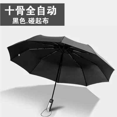 Type 3 Black Xiaomi Ветрозащитный Зонт Автоматический Складной Дождливый Солнечный зонт авто роскошный большой для женщин и мужчин бизнес алюминиевый сплав зонтик - Цвет: Type 3 Black