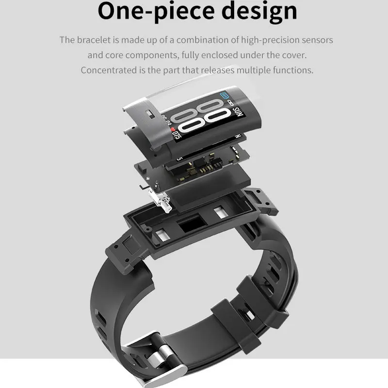 Смарт браслет с пульсометром и тонометром водостойкий|Смарт-браслеты| |