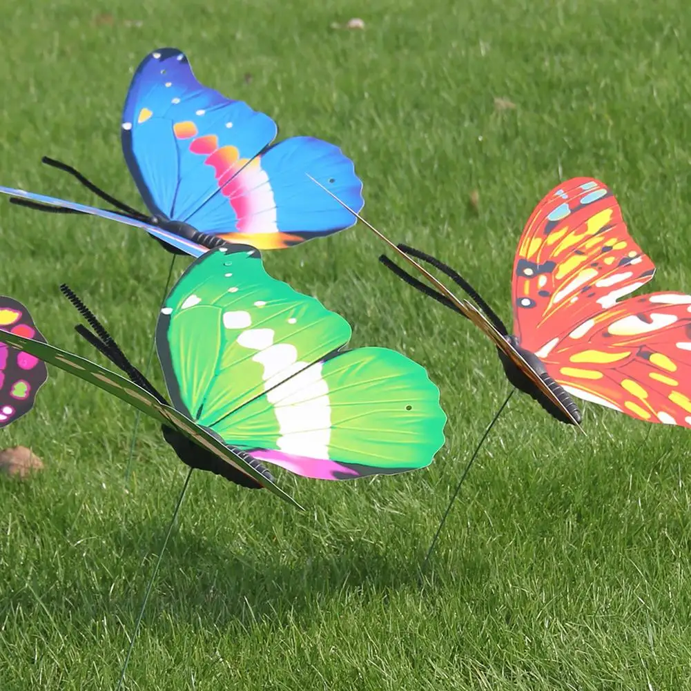 Искусственная бабочка 40 см садовая яркая ярких цветов украшение для сада