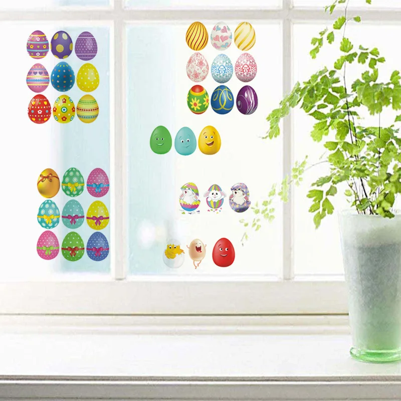 Пасхальные настенные Стикеры пасхальное яйцо зайчик фотообои весеннее
