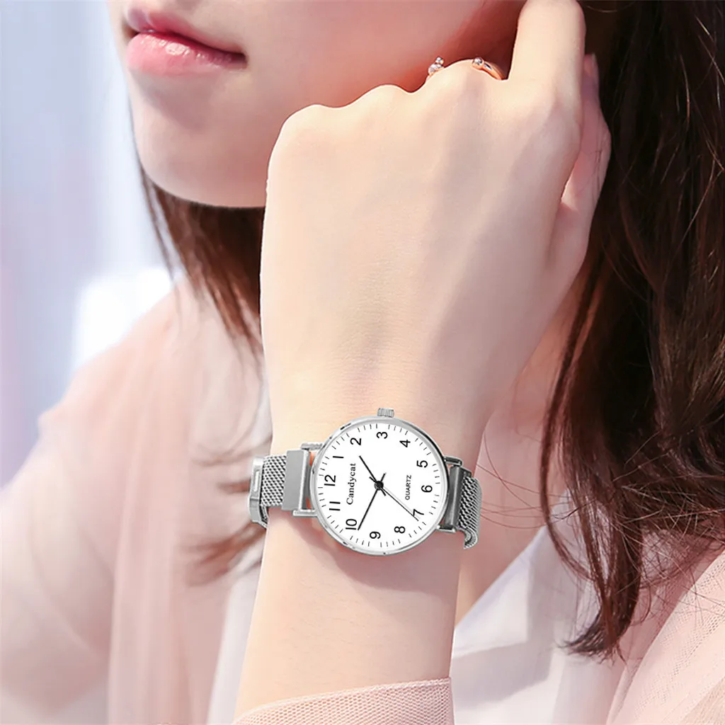 

2021 New Watch Women Fashion Casual Magnet Buckle Mesh Belt Watches Ladies' Small Dial Quartz Clock Dress Wristwatch Reloj Mujer