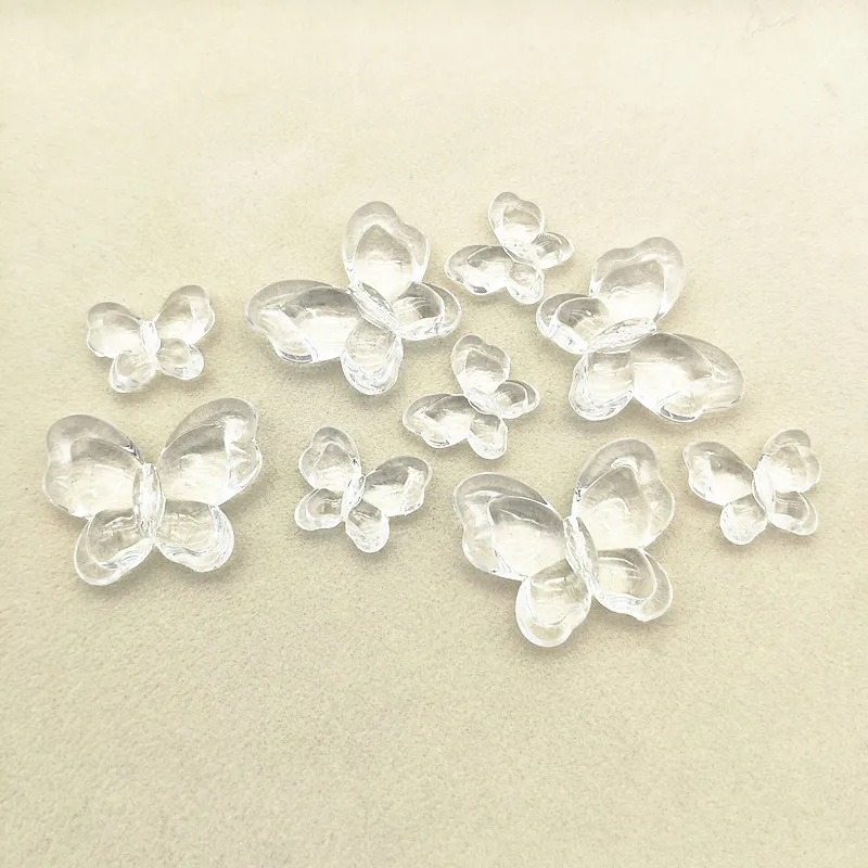 Новое поступление! Прозрачные акриловые бусины в форме бабочки для сережек