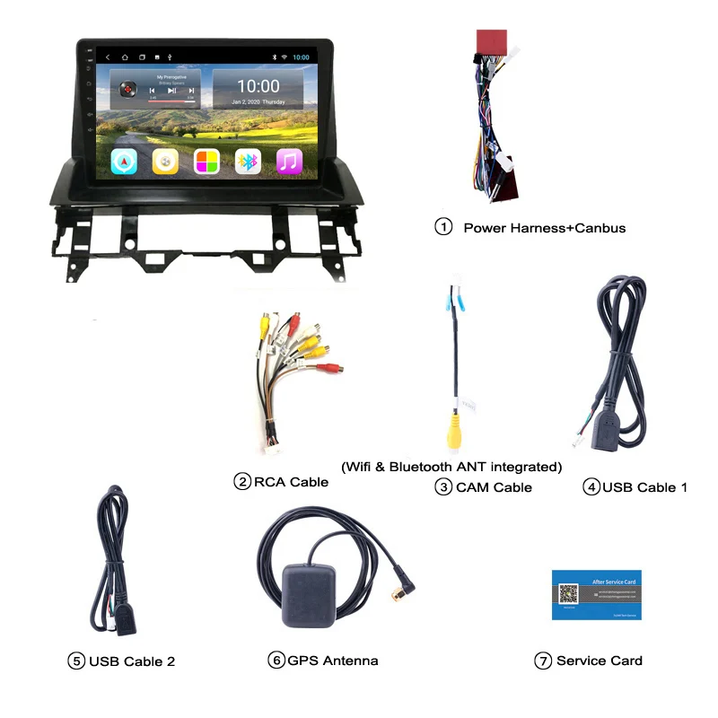 

Car Radio 2G RAM 10.1 Inch Full Touch Android 9 HD Screen Car Gps Navigation Multimedia Radio Player For Mazda 6 2002-2008