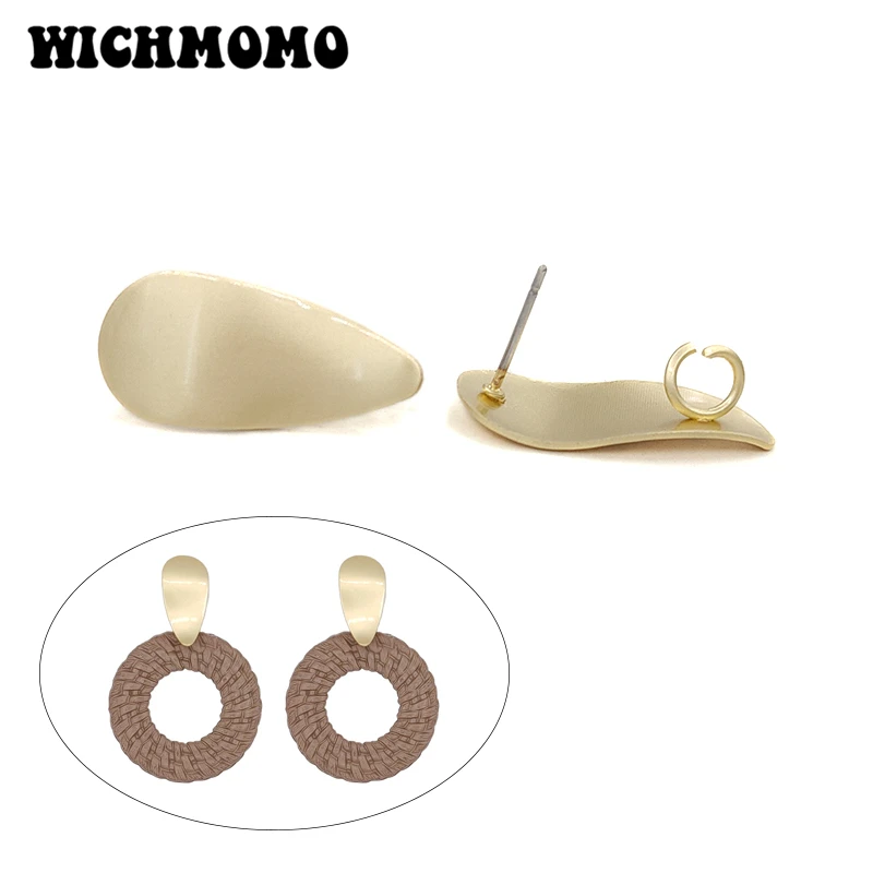

new 25mm 6pieces/bag High Quality Zinc Alloy Matte Gold Water Drop Earring Base Connectors for DIY Earring Jewelry Accessories