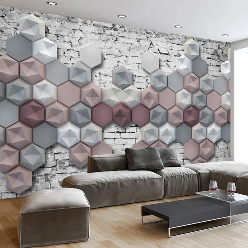 Пользовательские фотообои для гостиной спальни стен рельефная настенная плитка
