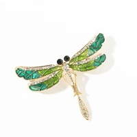 lovely hot insect dragonfly rhinestone pins badge brooches for women men fashion jewelry retro boutonniere hijab pins broszka