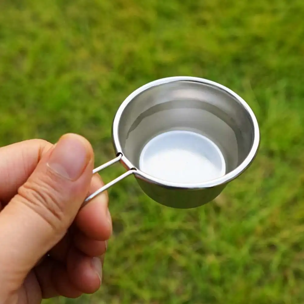 

4pcs 50ml Stainless Steel Coffee Cup Portable Wine Cup Outdoor Camping Travel Mug Cup For Whisky Wine Portable Drinkware