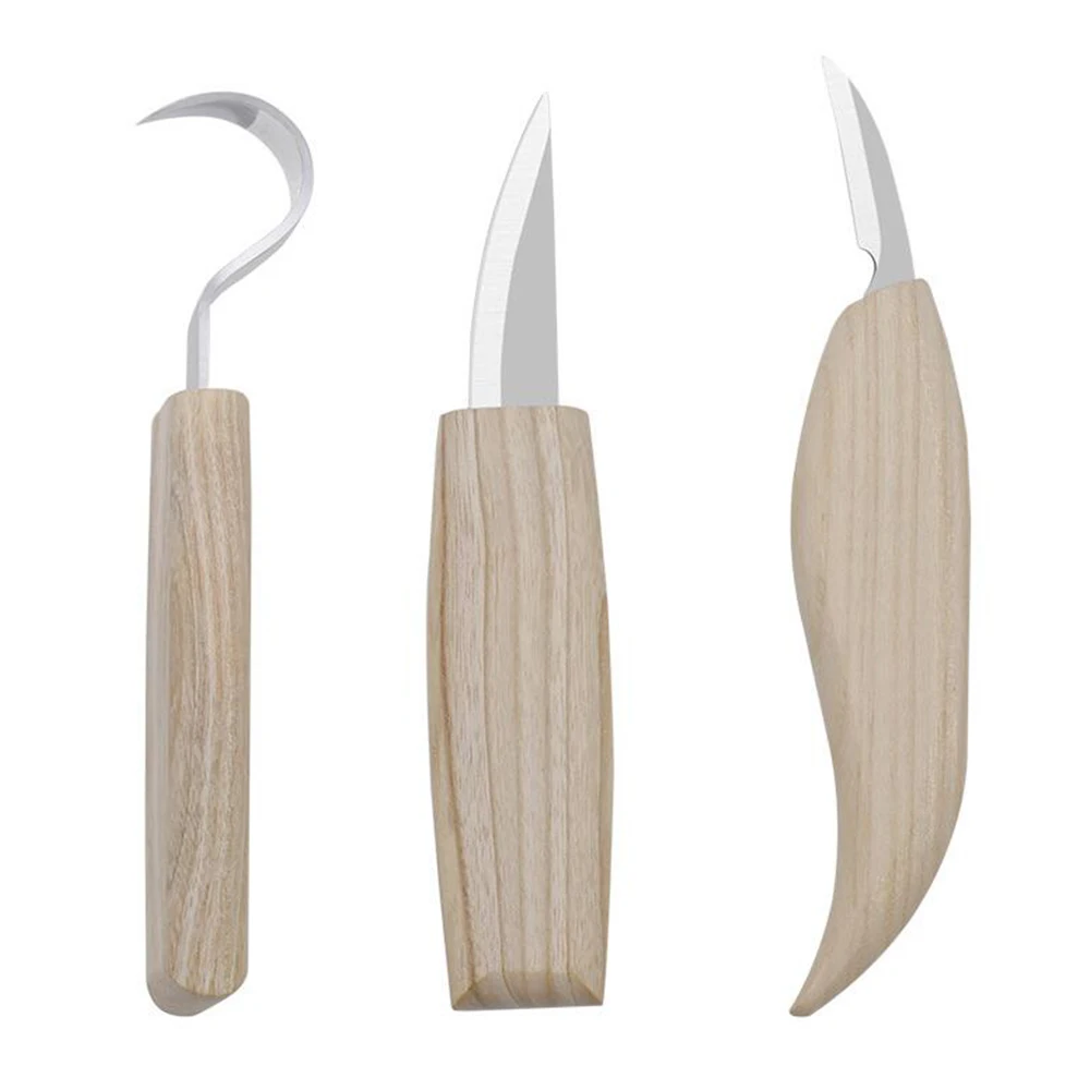 3 шт./компл. Набор ножей для резьбы по дереву сделай сам ручное долото инструменты