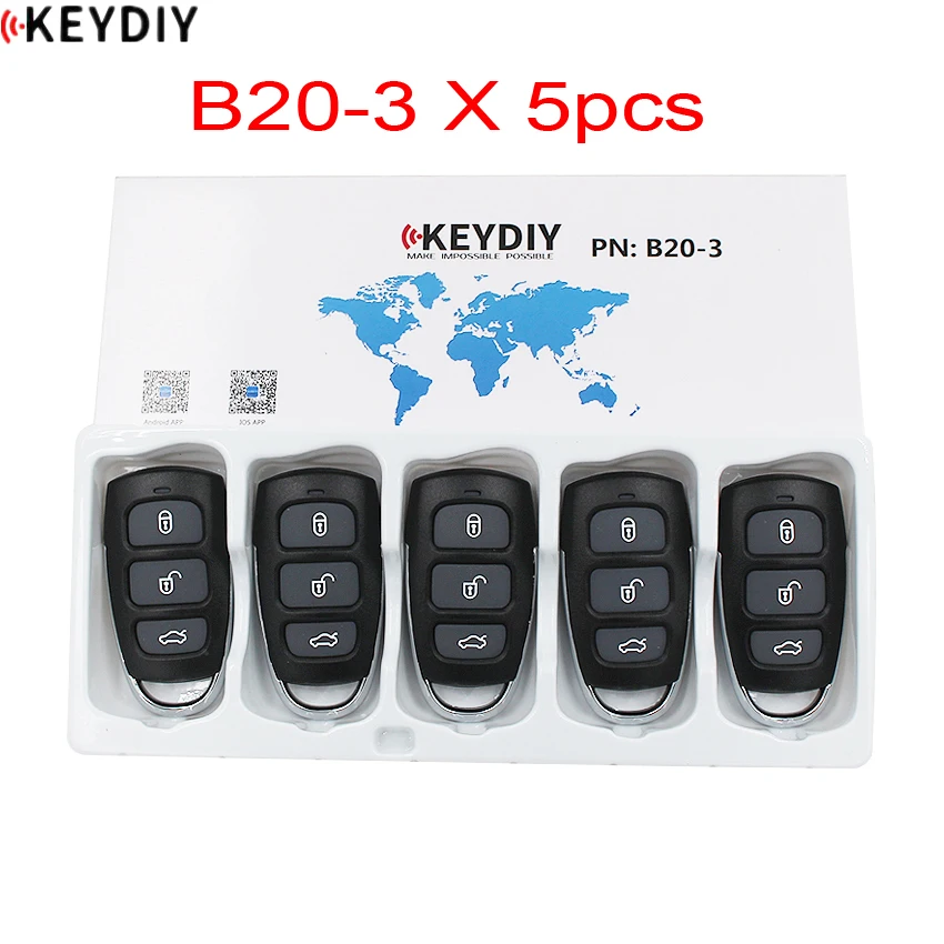 1 шт., KEYDIY, Универсальный KD900K/D900+/URG200/KD-X2, программист для ключей Серии B, B20-3 дистанционного управления для автомобильных ключей