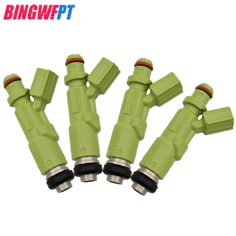 

4PCS/LOT Car-styling High quality Green Fuel Injectors 23250-13030 23209-13030 Nozzles for Toyota KF60 72 80 82