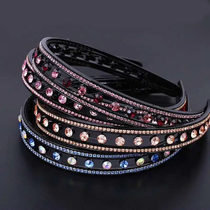 Модные повязки для волос с нескользящей рамкой красочные цветочным узором