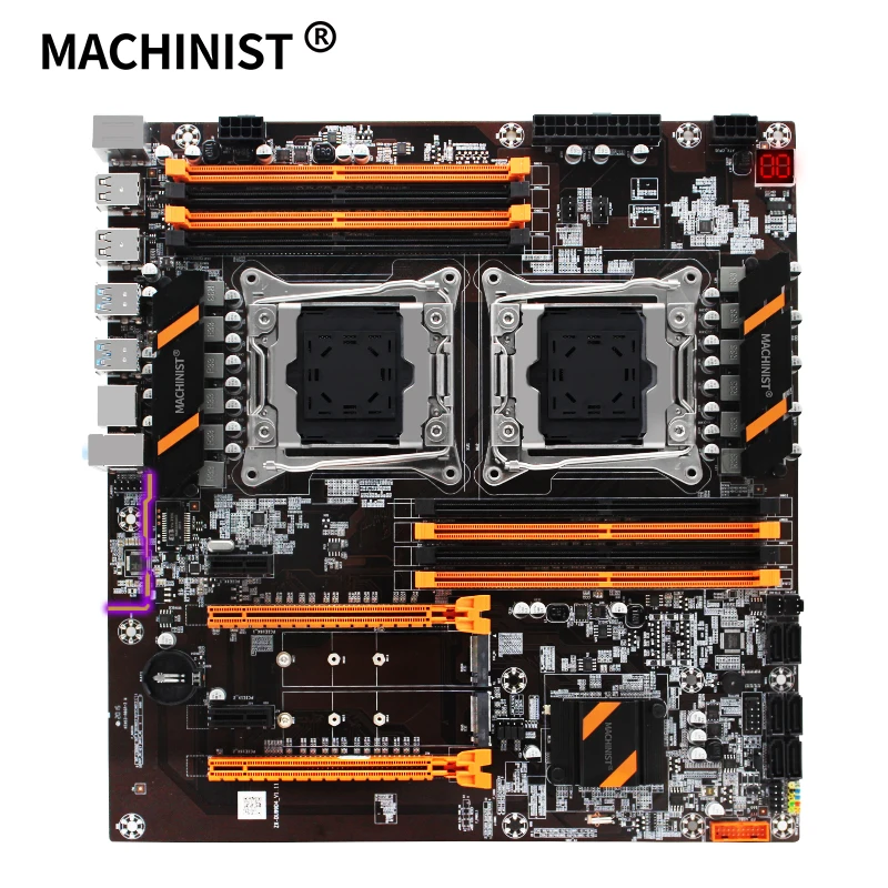 MACHINIST X99 двойная материнская плата процессора LGA 2011 3 E ATX Поддержка dual Xeon E5 V3 v4