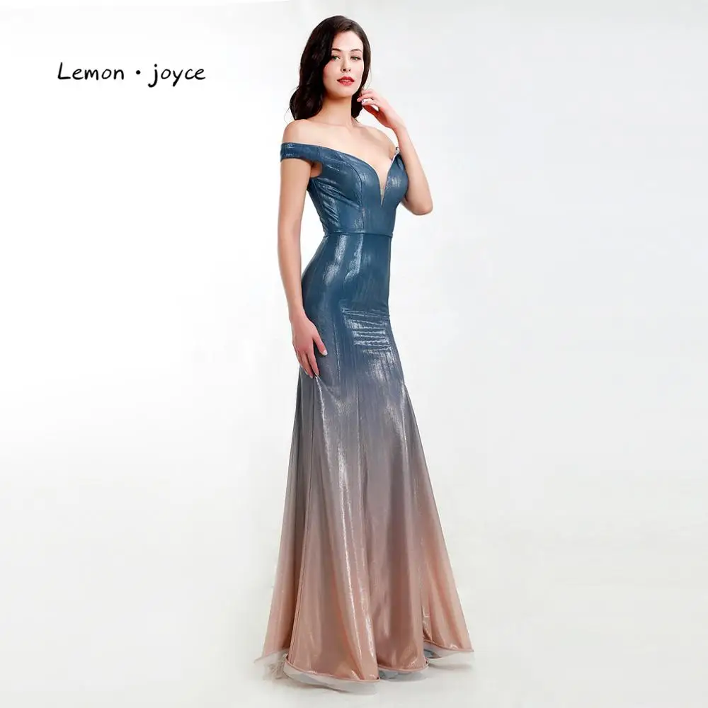Lemon joyce элегантные вечерние платья Длинные для женщин сексуальные Простые Вечерние платья Русалка robe de soiree