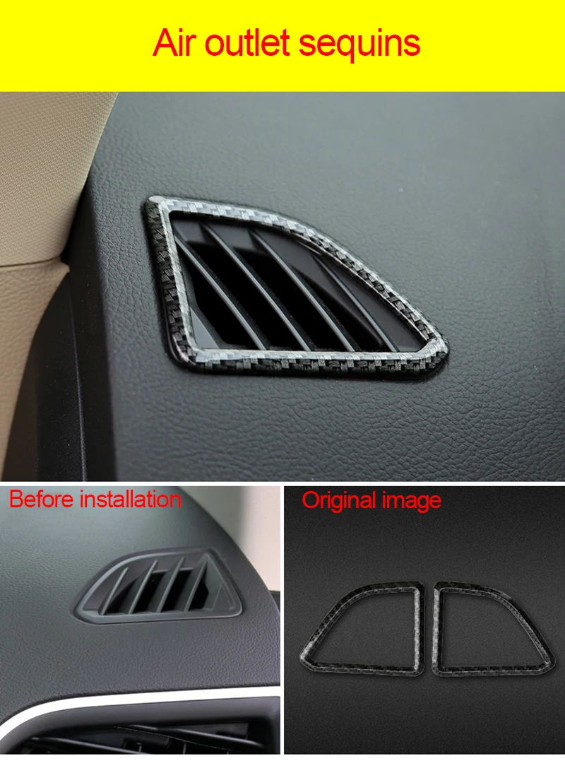 

Air Outlet Sequins For Ford Edge Carbon Fiber 2015 2016 2018 2pcs 2017