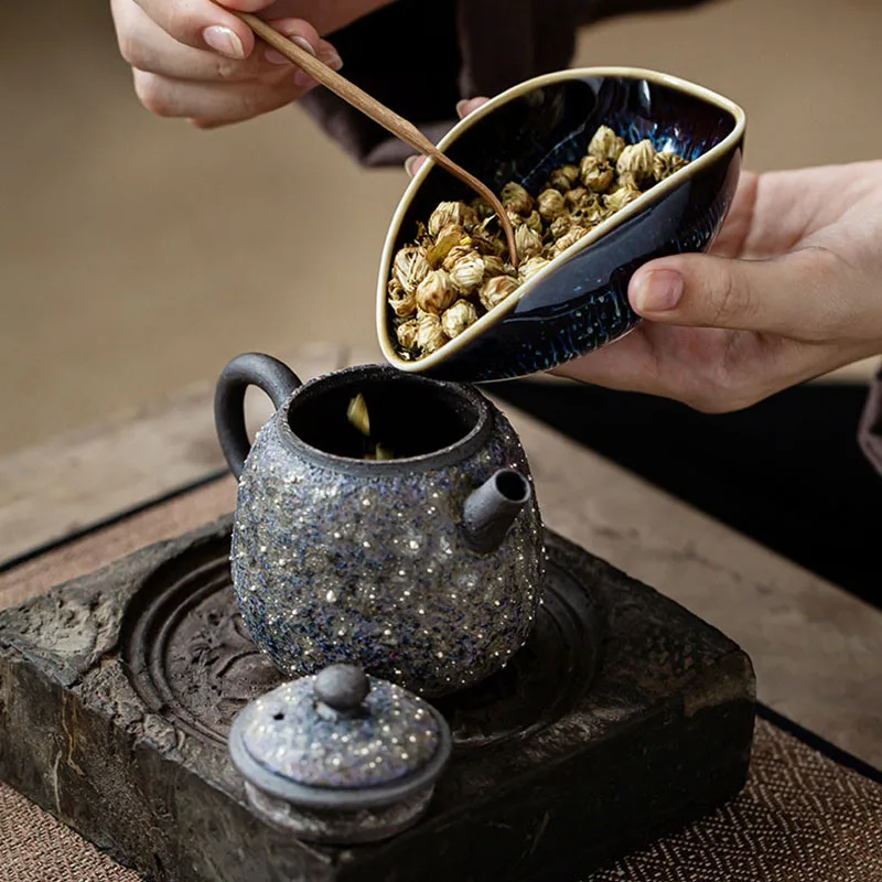 Cuchara de t&eacute; de cer&aacute;mica hecha a mano, accesorios para el t&eacute;-2